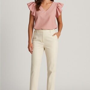 NWT Pink Flutter Sleeve Top RW2